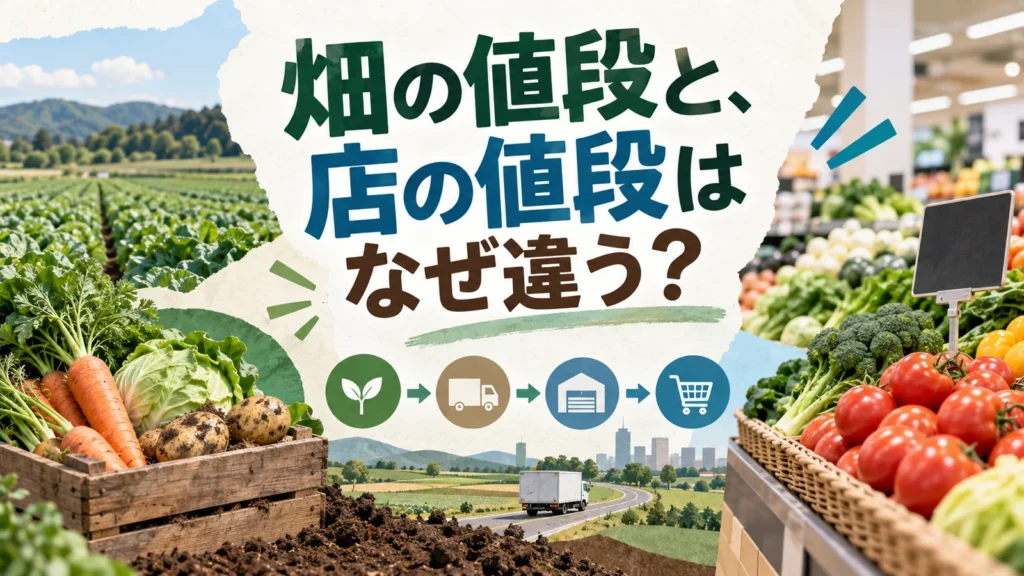 農家が受け取る金額とスーパーの値札は、なぜ同じにならないのか。
