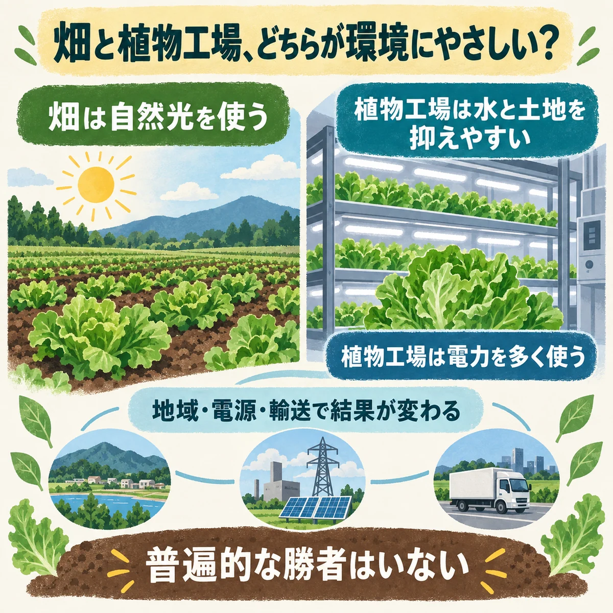 生産方式＋地域＋電源＋輸送＋収量を一枚にまとめた完全版