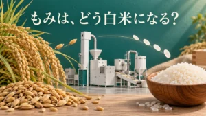 もみから白米になるまで｜乾燥・もみすり・精米・選別を図解