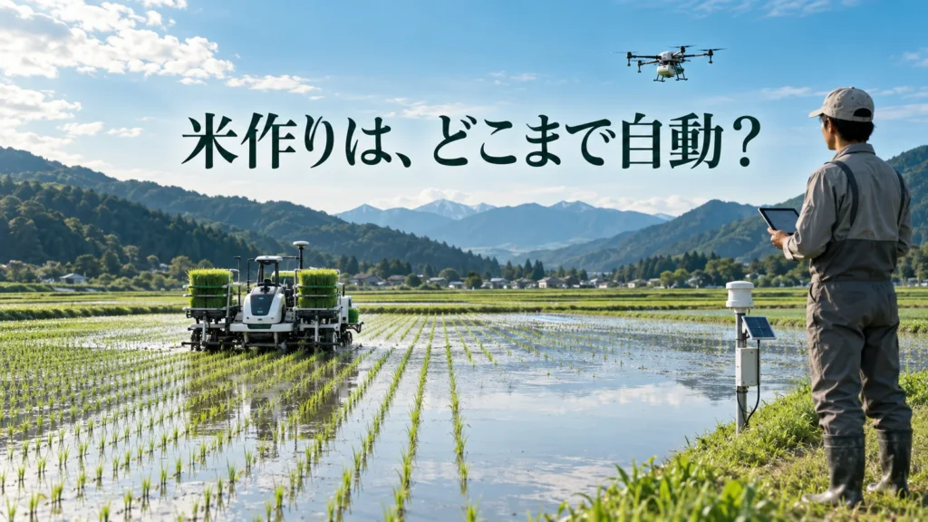 米作りでは何が自動化されている？田植え・水管理・収穫の現在地