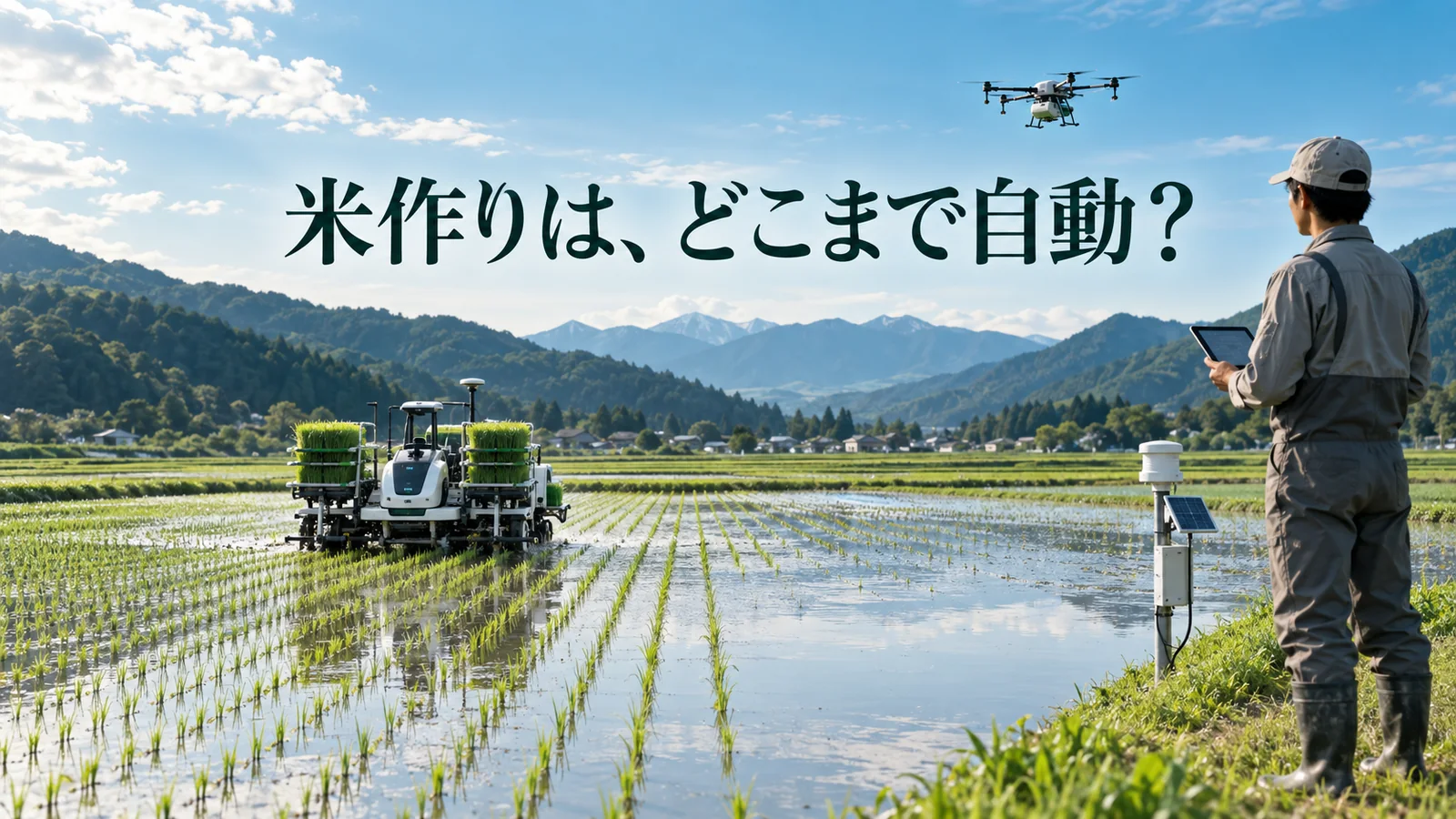 米作りでは何が自動化されている？田植え・水管理・収穫の現在地
