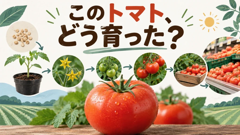 スーパーのトマトは、苗からどのような管理を経て収穫されるのか。