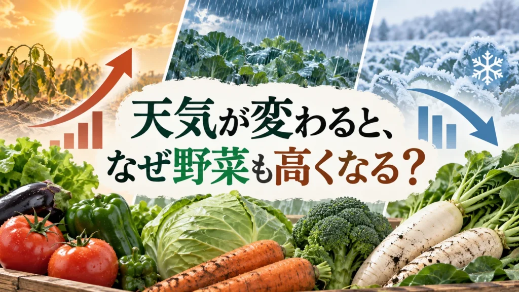 猛暑や大雨、低温が起きると、野菜の値段はなぜ上がったり下がったりするのか。