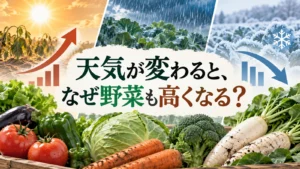 猛暑や大雨、低温が起きると、野菜の値段はなぜ上がったり下がったりするのか。
